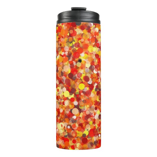 Oranje Dot Thermische Tumbler Thermosbeker (Voorkant)