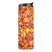 Oranje Dot Thermische Tumbler Thermosbeker (Gedraaid links)
