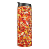 Oranje Dot Thermische Tumbler Thermosbeker (Geroteerd rechts)