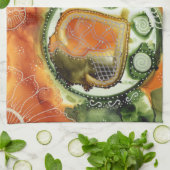 Oranje Dotty Kitchen Towel Theedoek (Gevouwen)