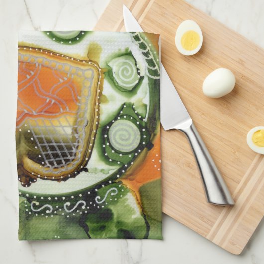 Oranje Dotty Kitchen Towel Theedoek (Quarter Fold)