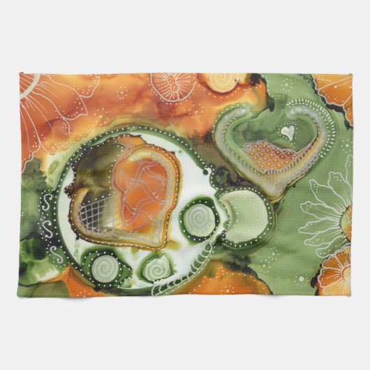 Oranje Dotty Kitchen Towel Theedoek (Horizontaal)