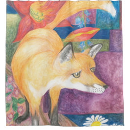 oranje douchegordijn