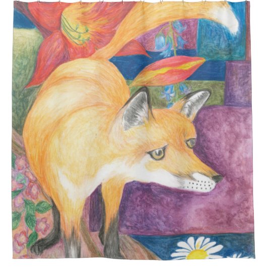 oranje douchegordijn (Voorkant)