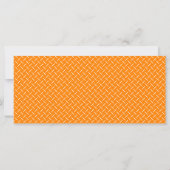 Oranje dozen & foto brede afstudeeruitnodiging (Achterkant)