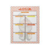 Oranje Dr Gnome Verpleegkunde Student Skills Sjabl Notitieblok (Linkerzijde)