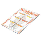 Oranje Dr Gnome Verpleegkunde Student Skills Sjabl Notitieblok (Schuin)