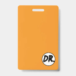Oranje DR. Logo telefoonhoesje Badge