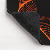 Oranje draadframe torusobject muismat (Hoek)