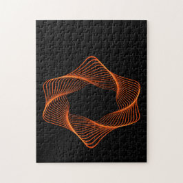 Oranje draadraam Torus-object Legpuzzel