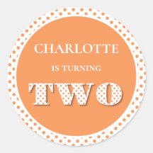 Oranje draaien van twee pokadots