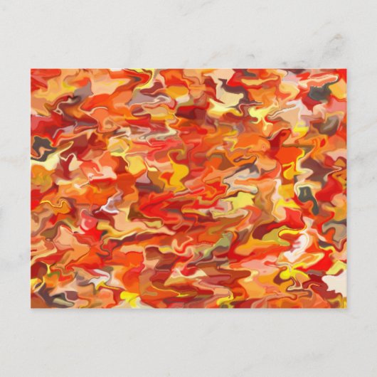 Oranje Draaikolk Briefkaart (Voorkant)