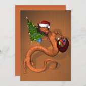 Oranje draak kaart (Voorkant / Achterkant)