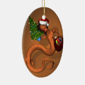 Oranje draak keramisch ornament (Rechts)