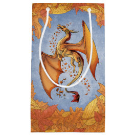 Oranje draak van de herfst Fantasy Art Klein Cadeauzakje