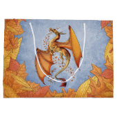 Oranje draak van de herfst Fantasy Art Large Cadeautasje (Achterkant)