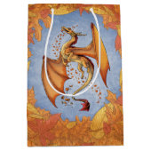 Oranje draak van de herfst Fantasy Art Medium Cadeauzakje (Voorkant)