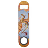 Oranje draak van de herfst Fantasy Art Speed Flessenopener (Voorkant)