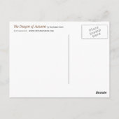 Oranje draak van de najaarse Natuur Fantasy Art Briefkaart (Achterkant)