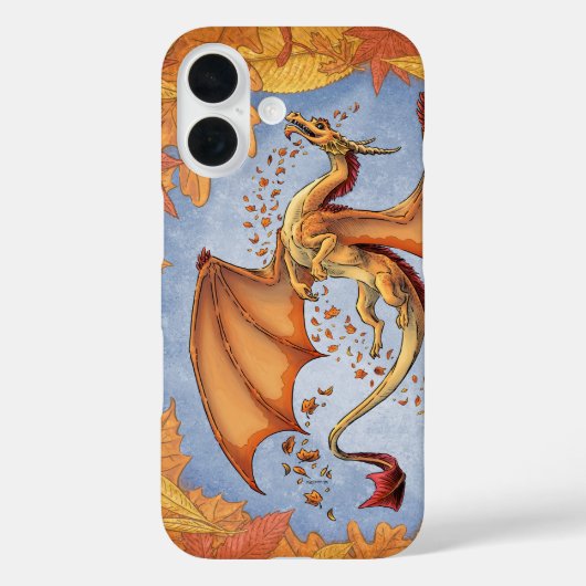 Oranje draak van de najaarse Natuur Fantasy Art Case-Mate iPhone Case (Achterkant)