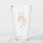 Oranje draak van de najaarse Natuur Fantasy Art Glas (Achterkant)