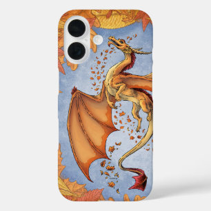 Oranje draak van de najaarse Natuur Fantasy Art Ho iPhone 16 Hoesje