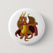 oranje dragon Cartoon Button (Voorkant)
