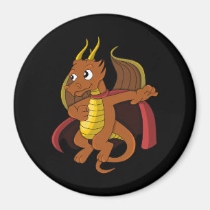 Oranje dragon Cartoon Magnet