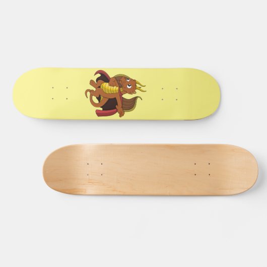 Oranje dragon Cartoon Skateboard (Horizontaal)