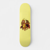 Oranje dragon Cartoon Skateboard (Voorkant)