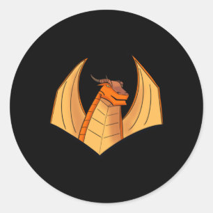 Oranje Dragon Sticker