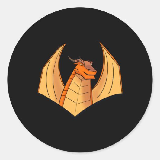 Oranje Dragon Sticker (Voorkant)