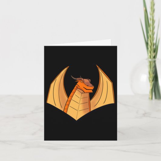 Oranje Dragon Sticker Kaart (Voorkant)
