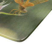 Oranje dragonfly op Rosebud Snijplank (Hoek)