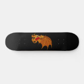Oranje drakencartoon persoonlijk skateboard (Horizontaal)