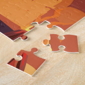 Oranje drakenpuzzel legpuzzel (Zijkant)