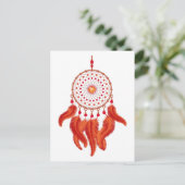 Oranje Dream Catcher Briefkaart (Staand voorkant)