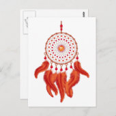 Oranje Dream Catcher Briefkaart (Voorkant / Achterkant)