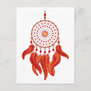 Oranje Dream Catcher Briefkaart