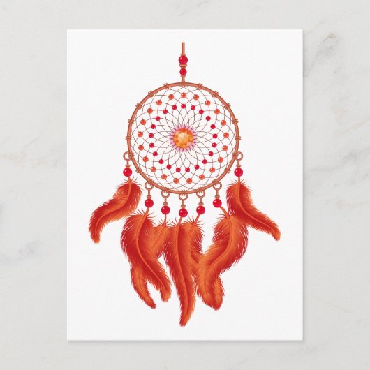Oranje Dream Catcher Briefkaart (Voorkant)