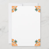 Oranje drie kleine deelstukken Baby shower Kaart (Achterkant)