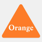Oranje driehoek Sticker (Voorkant)