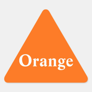 Oranje driehoek Sticker