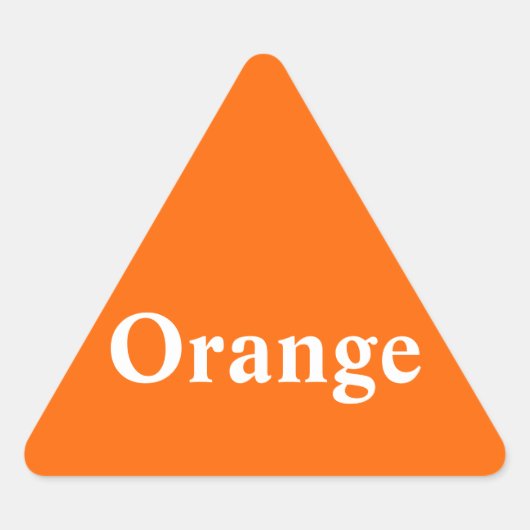 Oranje driehoek Sticker (Voorkant)