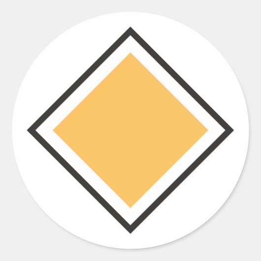 Oranje driehoek Stickers (Voorkant)