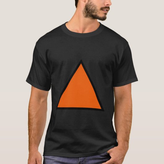 Oranje driehoek t-shirt (Voorkant)