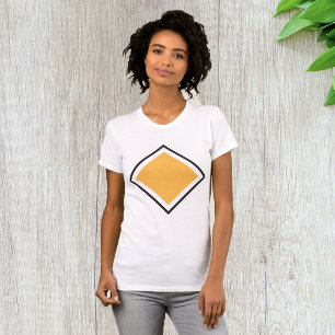 Oranje driehoek vrouwen T-shirt