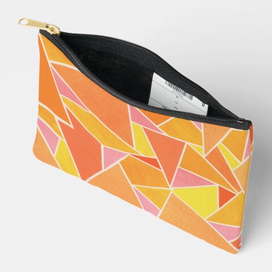 Oranje driehoeken etui (Open)
