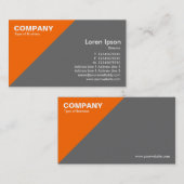 Oranje driehoekige hoek - Midgrijs (666666) Visitekaartje (Voorkant / Achterkant)