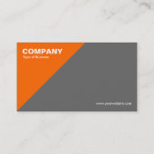 Oranje driehoekige hoek - Midgrijs (666666) Visitekaartje (Achterkant)